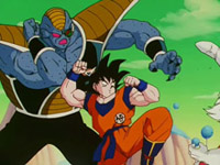 Goku diverte-se brigando com Bother e Jess