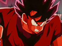 Son Goku mostra o alcance de seu poder com o Kaioh-Ken x 10