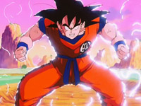 Goku prepara-se para o combate com Vegeta