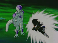 Son Gohan intenta entretener a Freezer