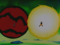 Choque de auras entre Son Goku y Freezer