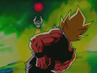 Freezer forma una Death Ball, Son Goku un Kamehameha