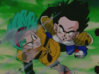 Son Gohan rescata a Bulma de los seismos